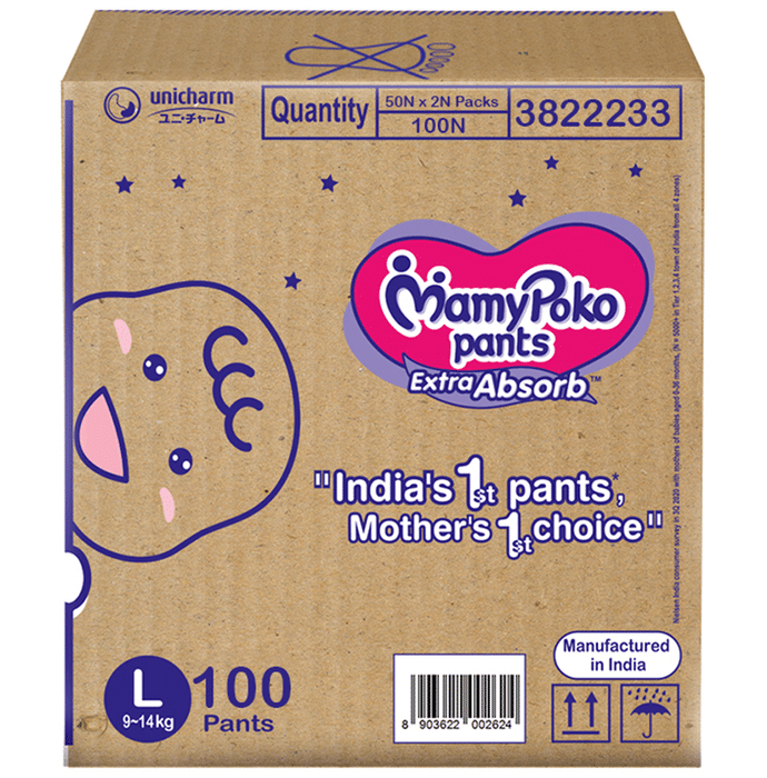 Mamy Poko Extra Absorb Diaper Pants Large