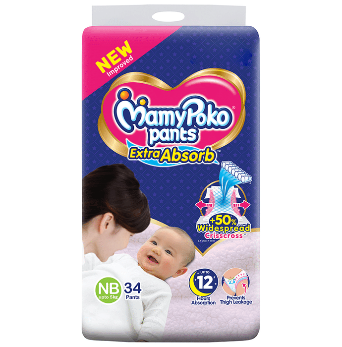 Mamy Poko Extra Absorb Diaper Pants NB