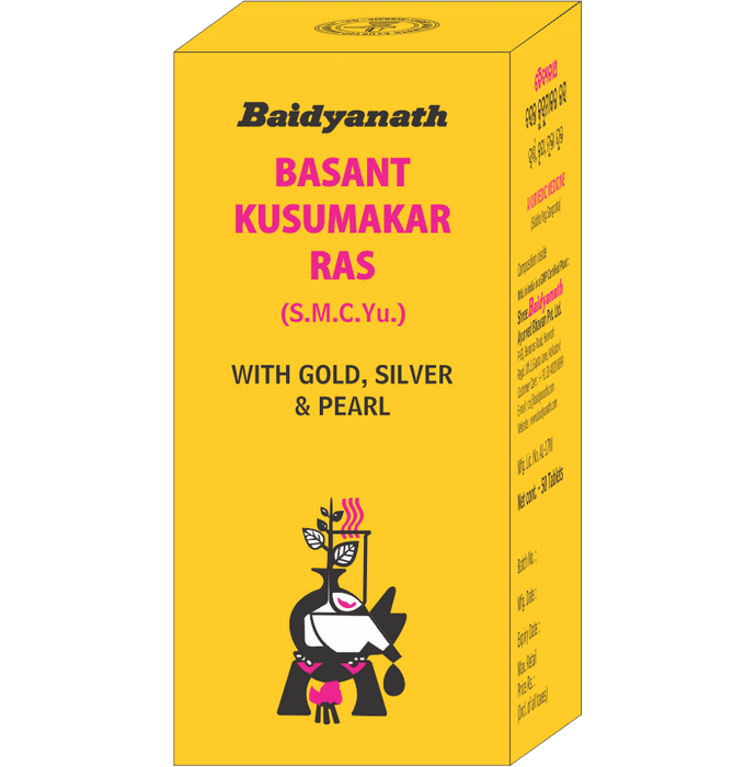 Baidyanath Basant Kusumakar Ras (S.C.M.Yu) with Gold, Silver & Pearl Maintains Blood Glucose Level