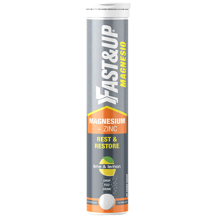 Fast&Up Magnesio Magnesium + Zinc Lemon and Lime Effervescent Tablet