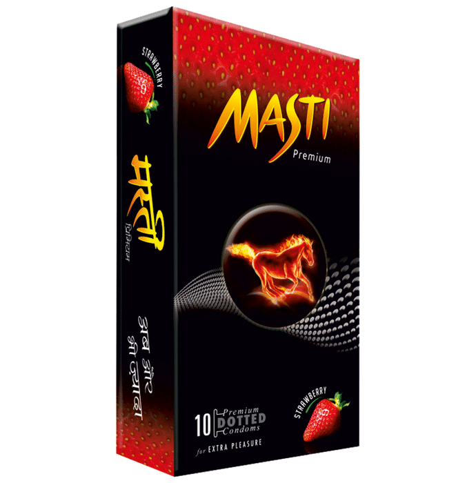 Masti Premium Dotted Condom Strawberry by PSI India Pvt Ltd