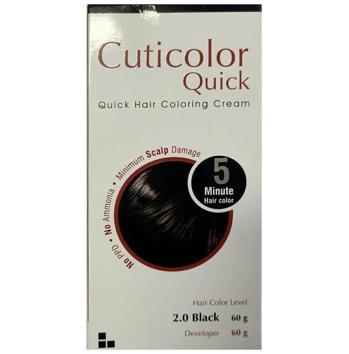 Cuticolor Quik Hair Coloring Cream Black