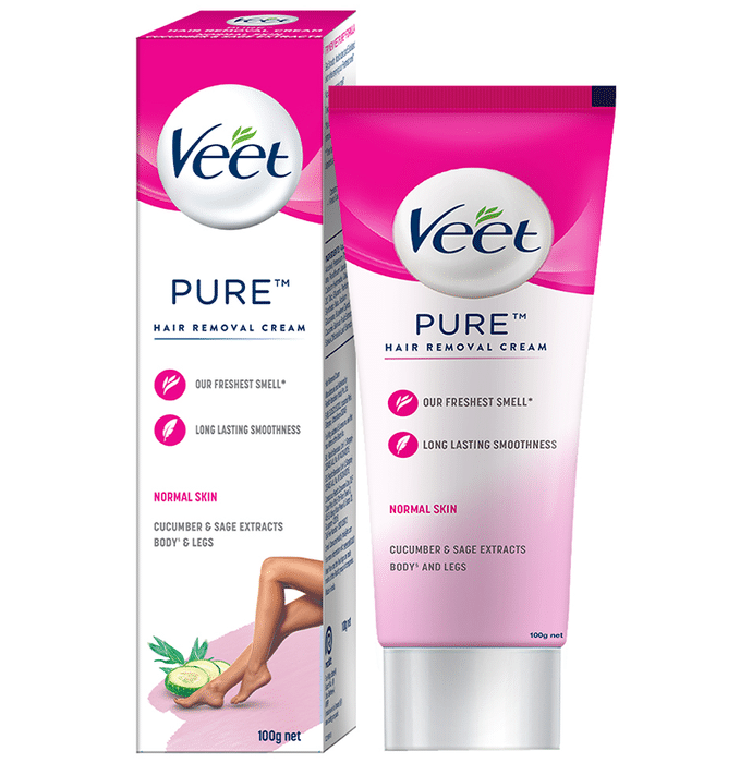 Veet Pure Hair Removal Cream with No Ammonia Smell Normal Skin