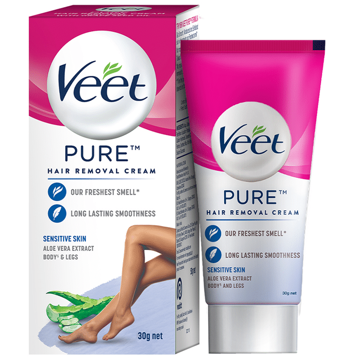Veet Pure Hair Removal Cream for Women with No Ammonia Smell Sensitive Skin