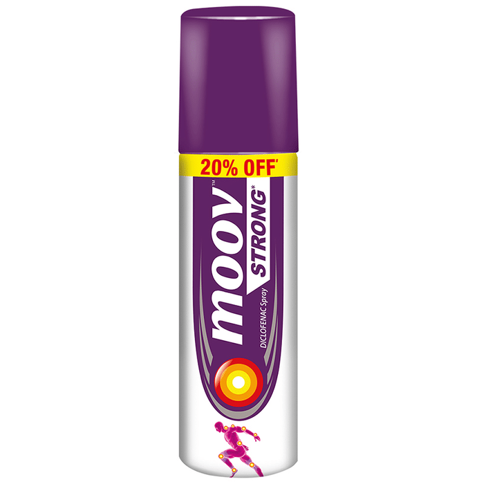 Moov Strong Diclofenac Pain Relief Spray for Back Pain, Joint Pain, Knee Pain, Muscle Pain Purple