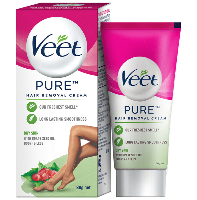 Veet Pure Hair Removal Cream for Women with No Ammonia Smell Dry Skin