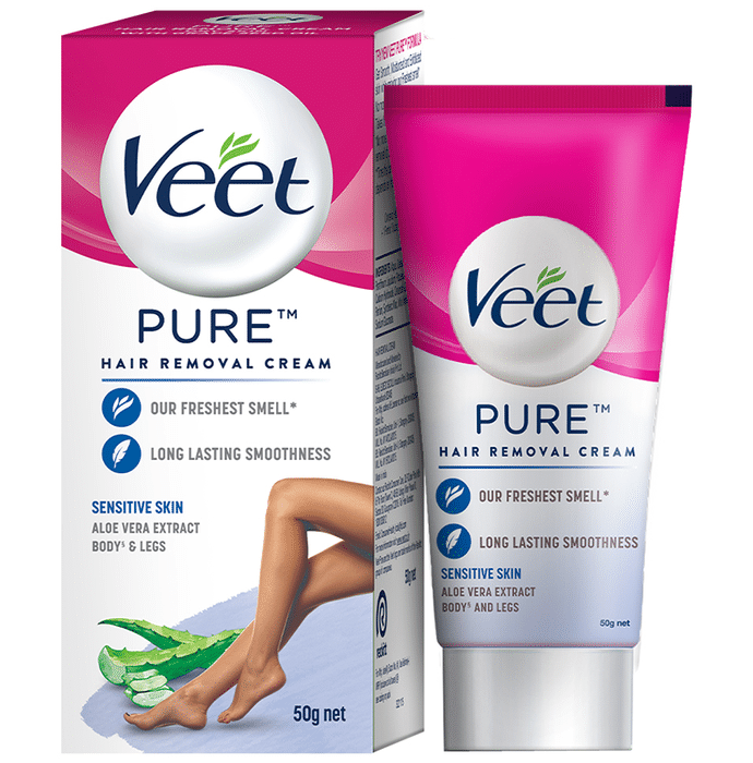 Veet Pure Hair Removal Cream for Women with No Ammonia Smell Sensitive Skin