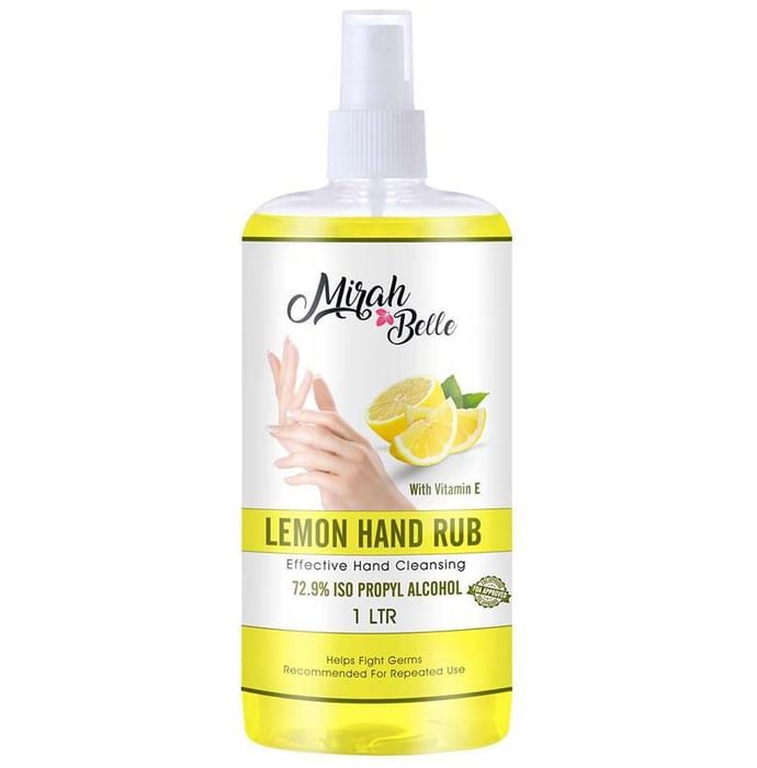 Mirah Belle Hand Rub Spray Sanitizer (1ltr Each) Lemon with Vitamin E