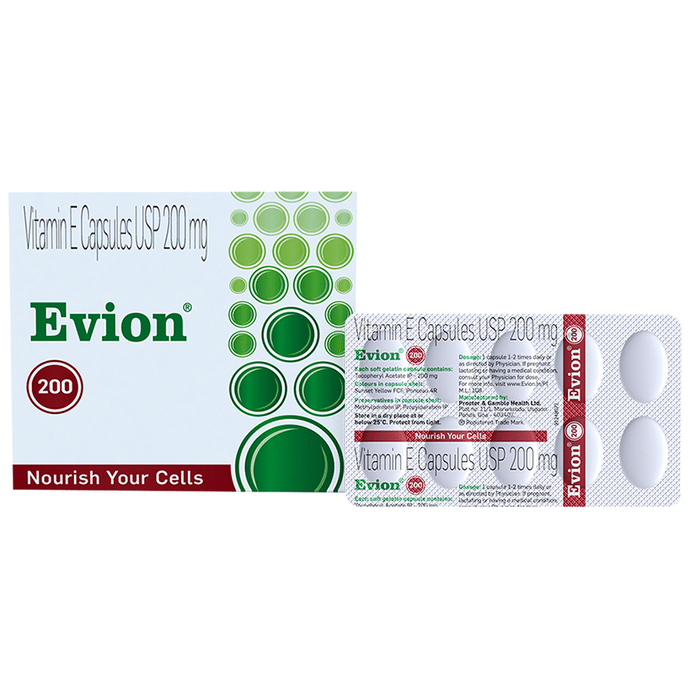 Evion 200mg Capsule 200 mg by Procter & Gamble Hygiene and Health Care Ltd — photo 1 of 3