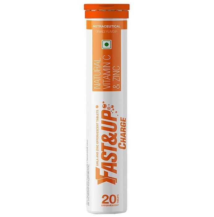 Fast&Up Charge Natural Vitamin C & Zinc Orange Effervescent Tablet