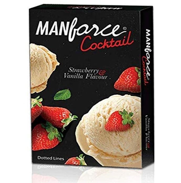 Manforce Strawberry & Vanilla Dotted-Ring Cocktail Condom by Mankind Pharma Ltd — photo 1 of 4
