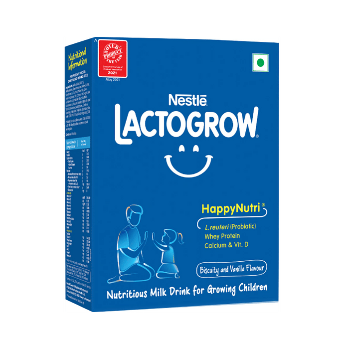 Nestle Lactogrow Nutritious Milk Drink (3-6 Years) Biscuity and Vanilla