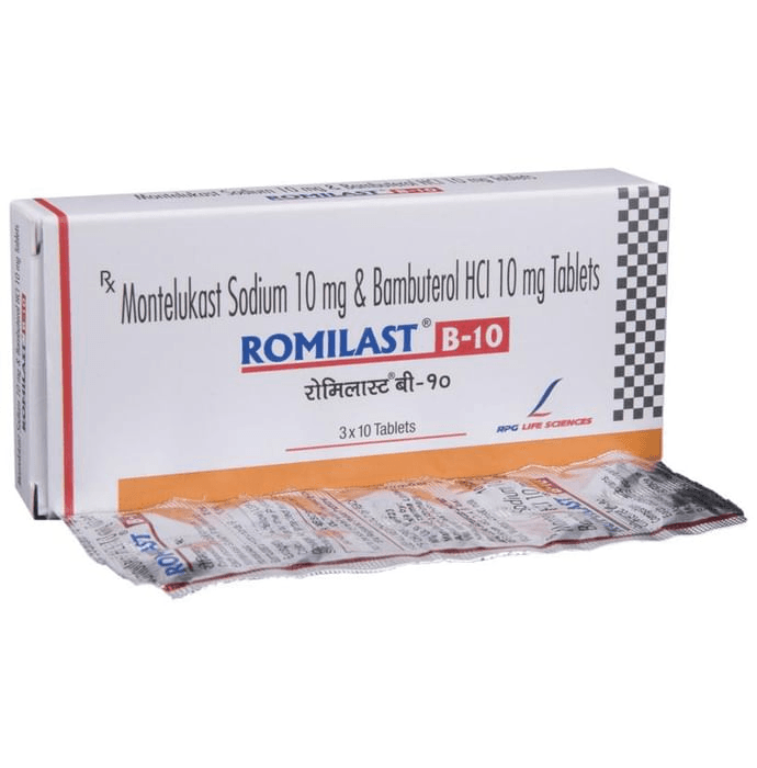 Romilast B 10 Tablet – Bambuterol (10mg) 10 mg by RPG Life Sciences Ltd — photo 1 of 5