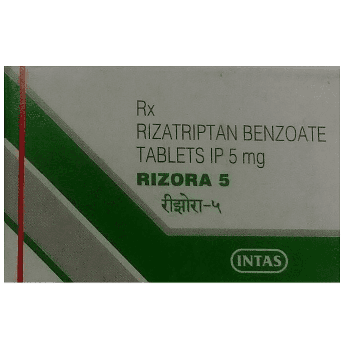 Rizora 5 Tablet – Rizatriptan (5mg) 5 mg by Intas Pharmaceuticals Ltd — photo 1 of 4