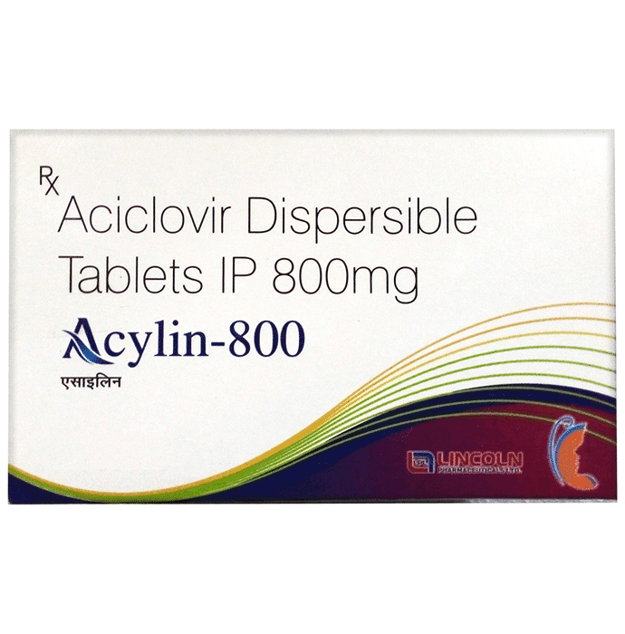 Acylin 800 Tablet DT – Acyclovir (800mg) 800 mg by Lincoln Pharmaceuticals Ltd — photo 1 of 4