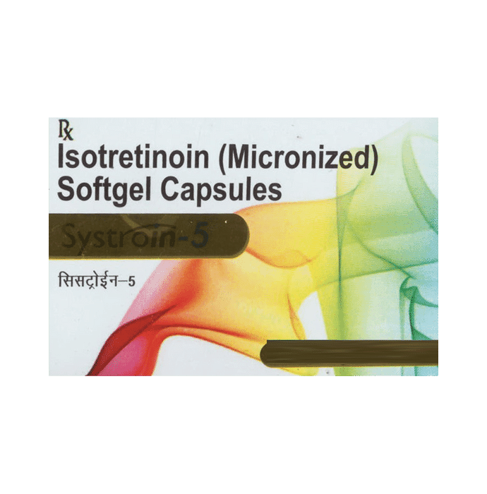 Systroin 5 Softgel Capsule – Isotretinoin (5mg) 5 mg by Syscutis Healthcare — photo 1 of 2