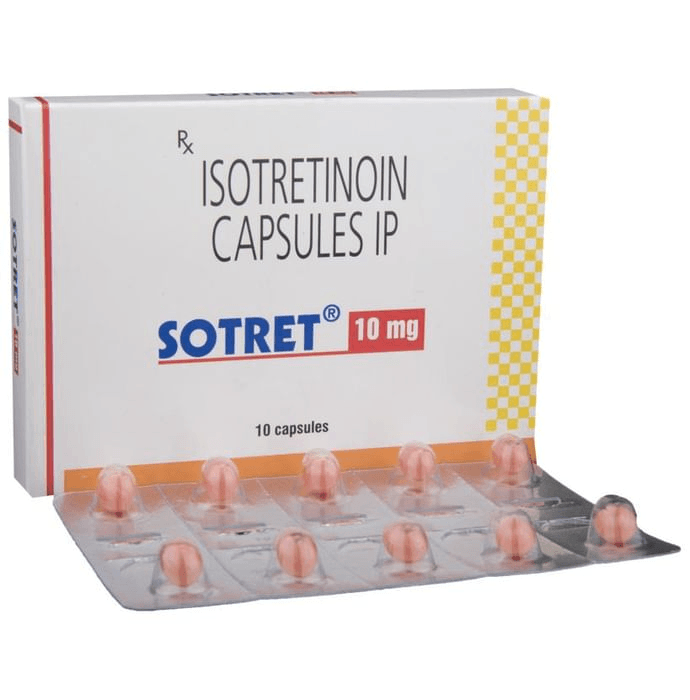 Sotret 10mg Capsule – Isotretinoin (10mg) 10 mg by Sun Pharmaceutical Industries Ltd — photo 1 of 6