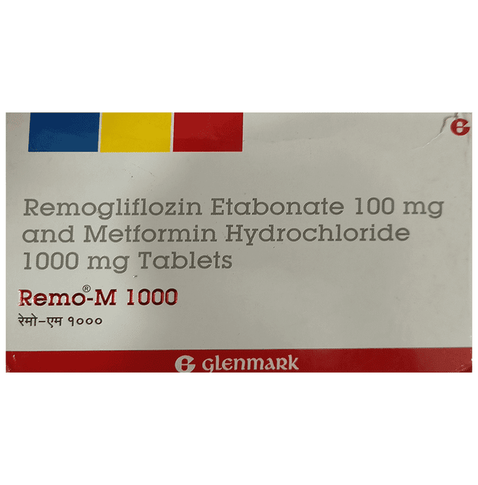 Remo M 100mg/1000mg Tablet – Remogliflozin Etabonate (100mg) 100 mg by Glenmark Pharmaceuticals Ltd — photo 1 of 4