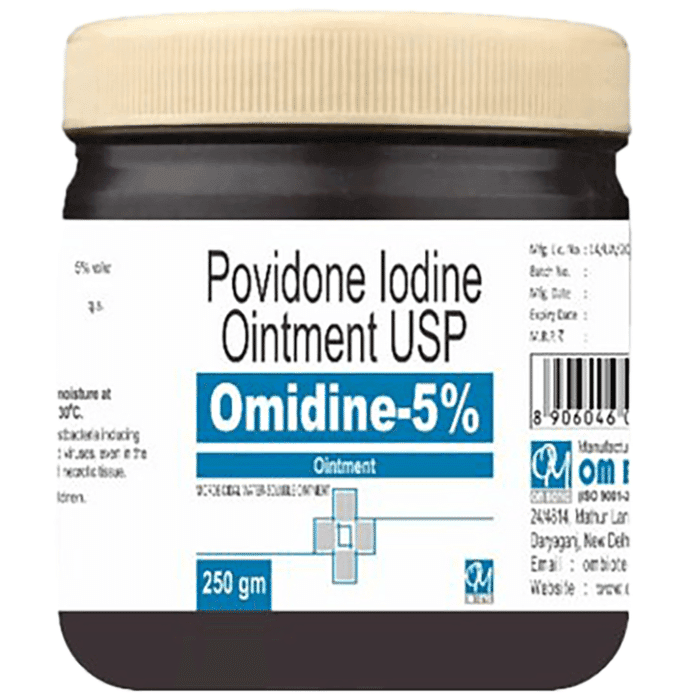 Omidine Ointment – Povidone Iodine (5% w/w) by Om Biotec — photo 1 of 2