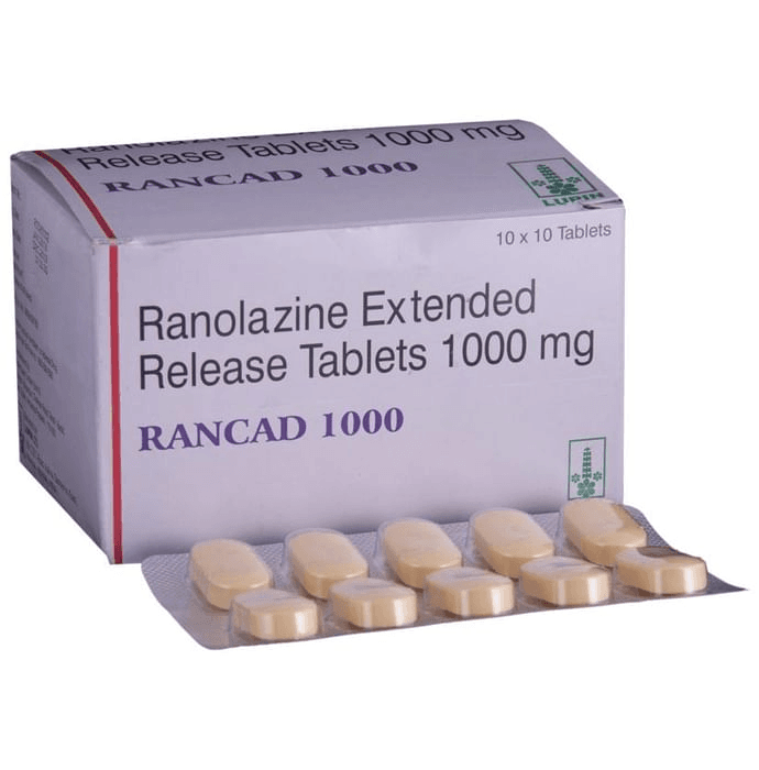Rancad 1000 Tablet ER – Ranolazine (1000mg) 1000 mg by Lupin Ltd — photo 1 of 6
