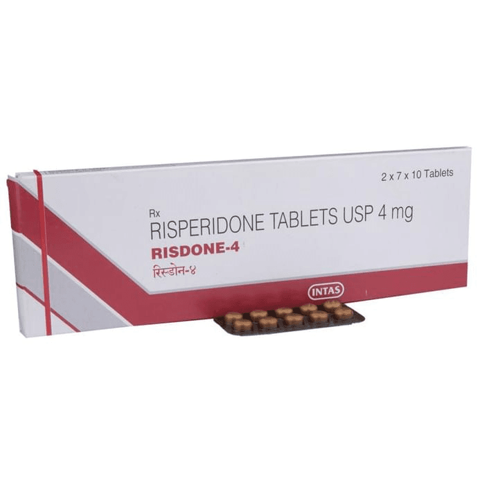 Risdone 4 Tablet – Risperidone (4mg) 4 mg by Intas Pharmaceuticals Ltd — photo 1 of 6