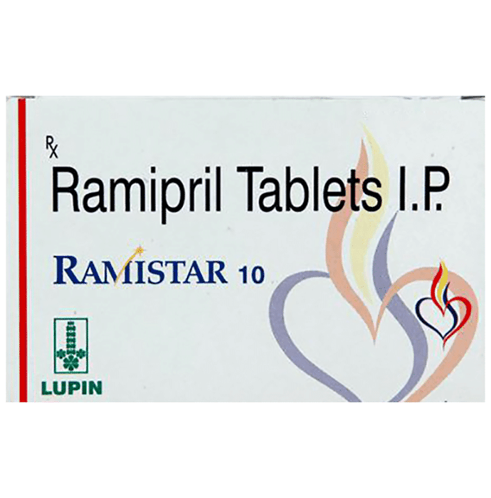 Ramistar 10 Tablet – Ramipril (10mg) 10 mg by Lupin Ltd — photo 1 of 3