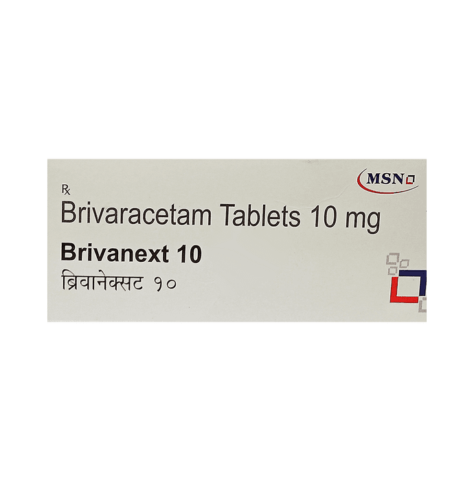 Brivanext 10 Tablet – Brivaracetam (10mg) 10 mg by MSN Laboratories — photo 1 of 2