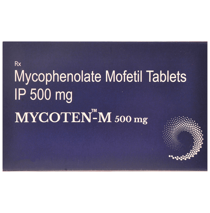 Mycoten-M 500mg Tablet – Mycophenolate mofetil (500mg) 500 mg by Neuten Healthcare — photo 1 of 3