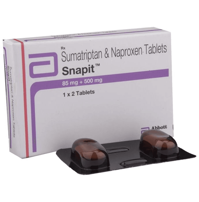 Snapit 85mg/500mg Tablet – Sumatriptan (85mg) 85 mg by Abbott — photo 1 of 6
