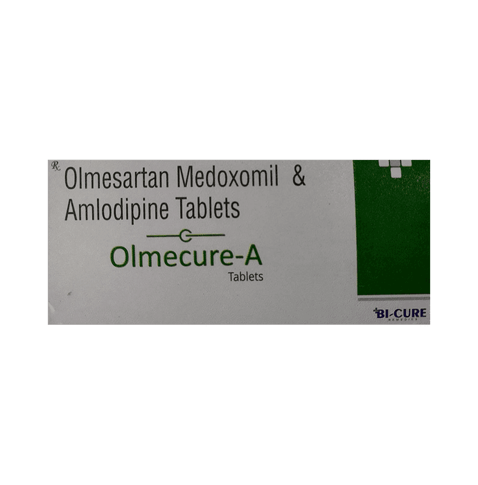 Olmecure-A Tablet – Olmesartan Medoxomil (40mg) by Bi-Cure Remedies — photo 1 of 2