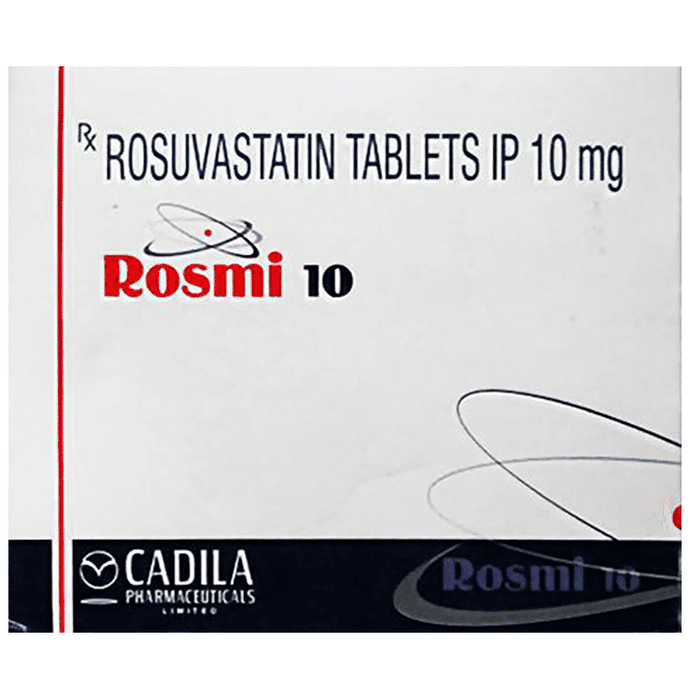 Rosmi 10 Tablet – Rosuvastatin (10mg) 10 mg by Cadila Pharmaceuticals Ltd — photo 1 of 3