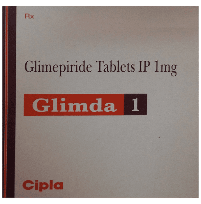 Glimda 1 Tablet – Glimepiride (1mg) 1 mg by Cipla Ltd — photo 1 of 6