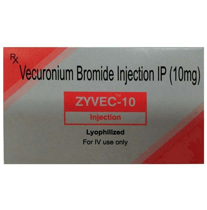 Zyvec 10 Injection – Vecuronium (2mg/ml) 10 mg by Themis Medicare Ltd