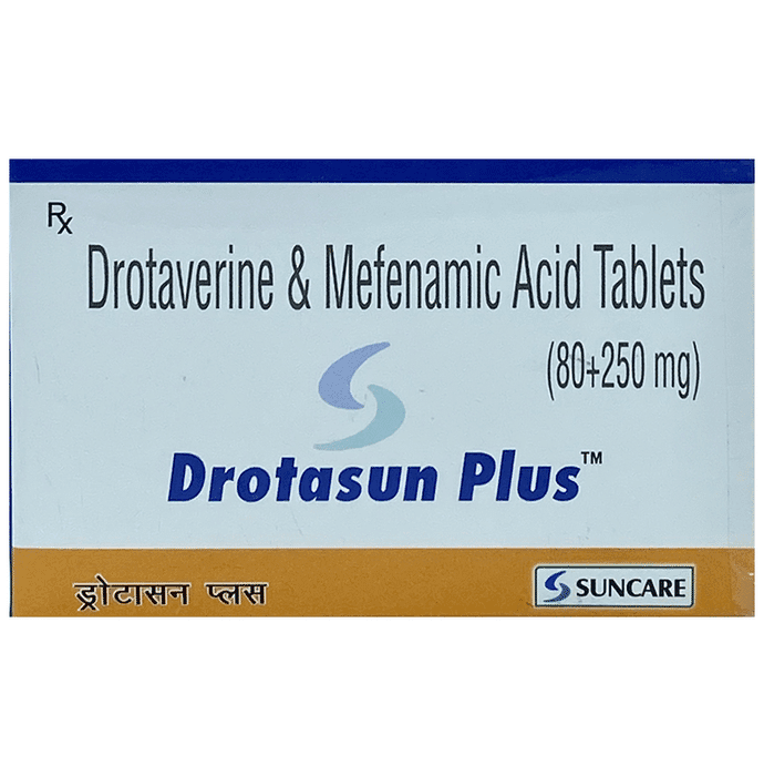 Drotasun Plus Tablet – Drotaverine (80mg) by Suncare Formulations Pvt Ltd — photo 1 of 2
