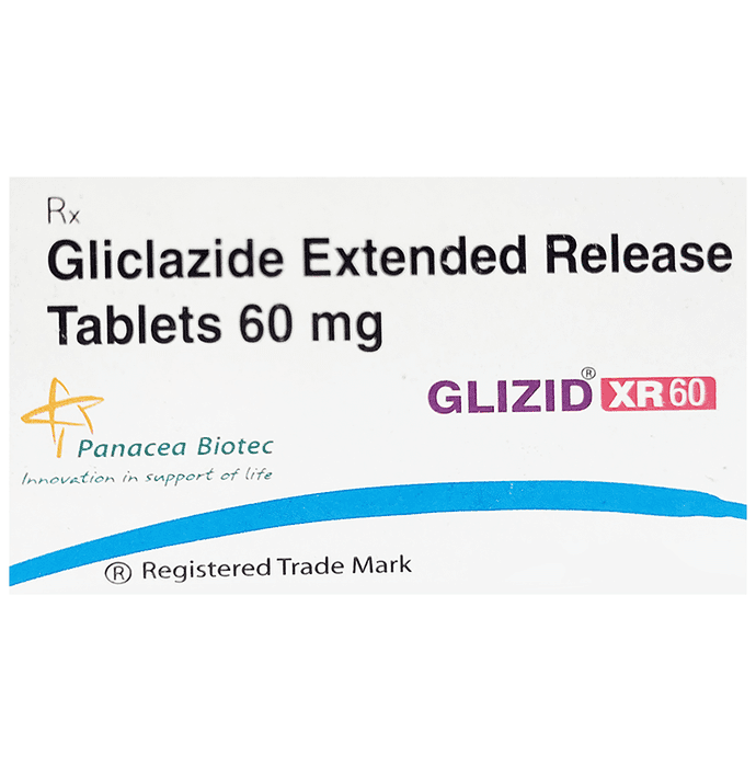 Glizid XR 60 Tablet – Gliclazide (60mg) 60 mg by Mankind Pharma Ltd — photo 1 of 4