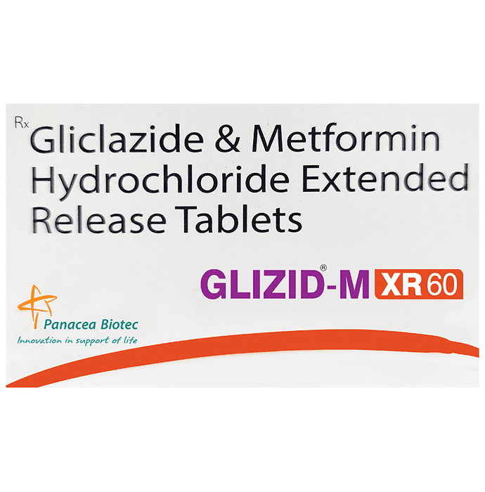 Glizid-M XR 60 Tablet – Gliclazide (60mg) 60 mg by Mankind Pharma Ltd — photo 1 of 4