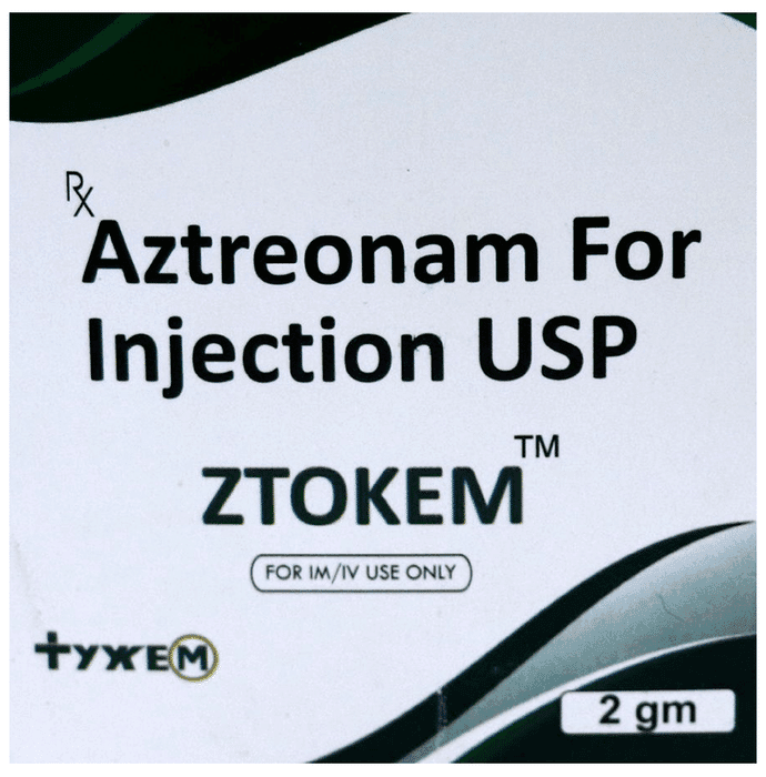 Ztokem Injection – Aztreonam (2000mg) by Tyykem Private Limited — photo 1 of 2