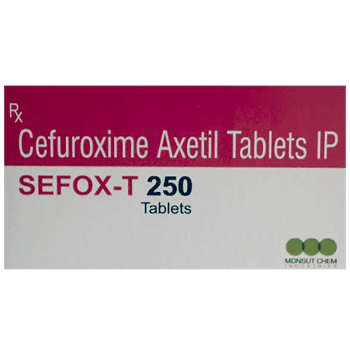 Sefox T 250mg Tablet – Cefuroxime (250mg) 250 mg by Monsut Chem Industries — photo 1 of 2