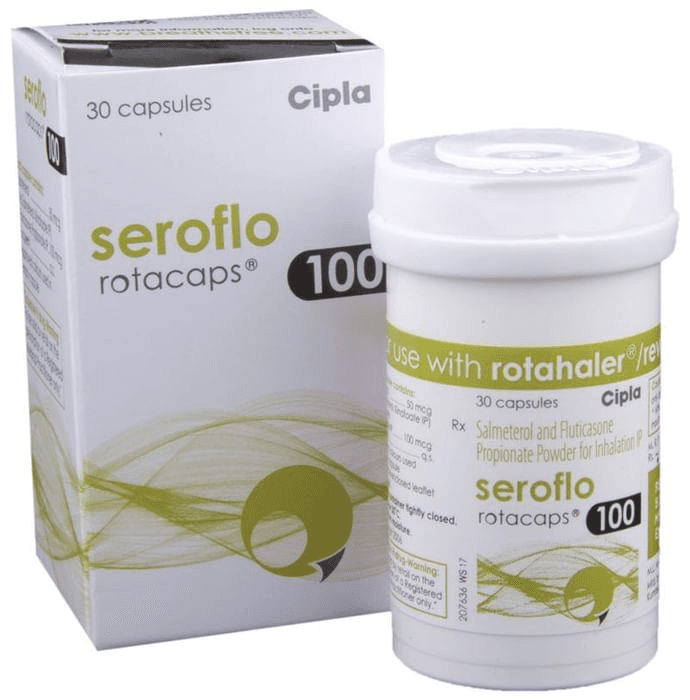 Seroflo 100 Rotacaps – Salmeterol (50mcg) 100 mg by Cipla Ltd — photo 1 of 10