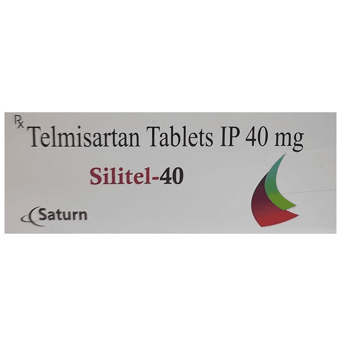 Silitel 40 Tablet – Telmisartan (40mg) 40 mg by Saturn Formulations Pvt Ltd — photo 1 of 3