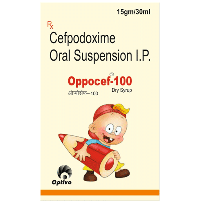Oppocef 100 Dry Syrup – Cefpodoxime Proxetil (100mg) 100 mg by Optiva Pharma Pvt Ltd — photo 1 of 2