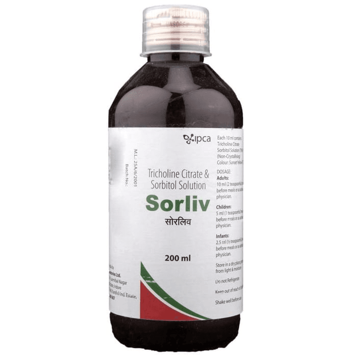 Sorliv Oral Solution Sugar Free – 66e4088d-7692-4d3e-8414-7fc7ae214ab1 by Ipca Laboratories Ltd — photo 1 of 2