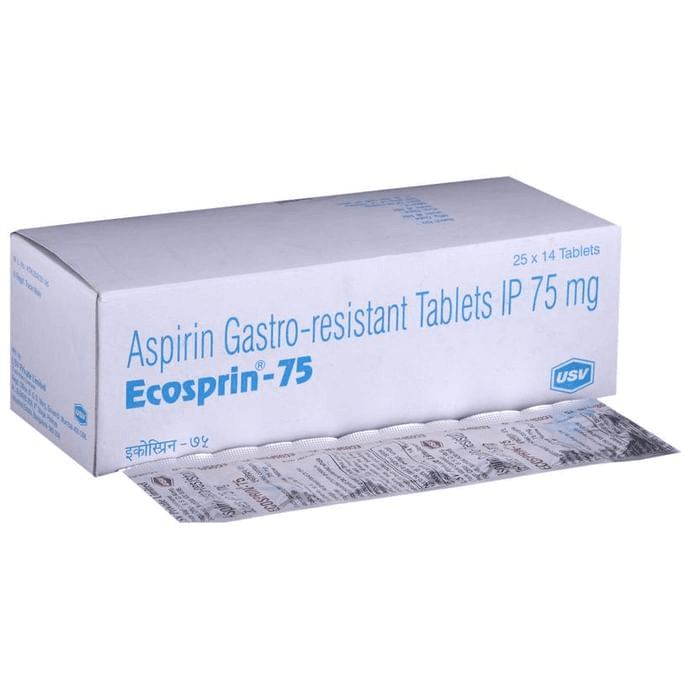Ecosprin 75 Tablet – Aspirin (75mg) 75 mg by USV Ltd — photo 1 of 6