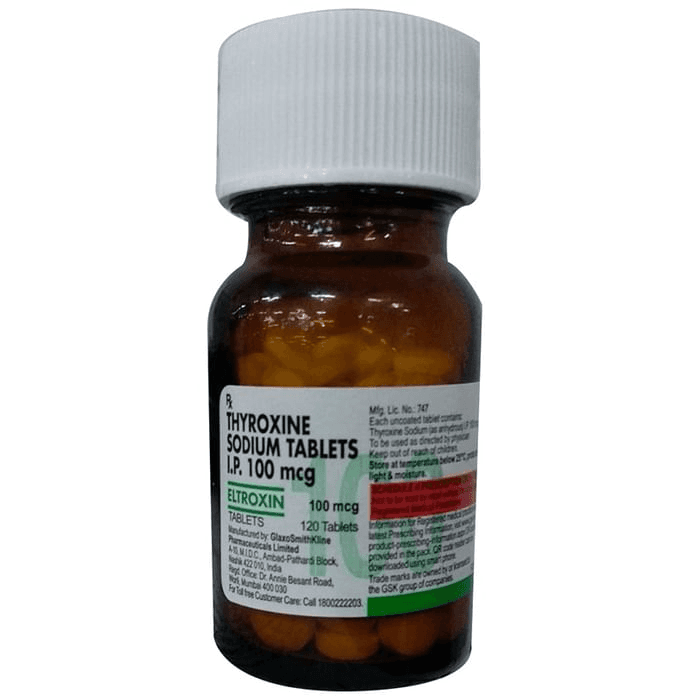 Eltroxin 100mcg Tablet – Thyroxine (100mcg) 100 mcg by Glaxo SmithKline Pharmaceuticals Ltd — photo 1 of 3