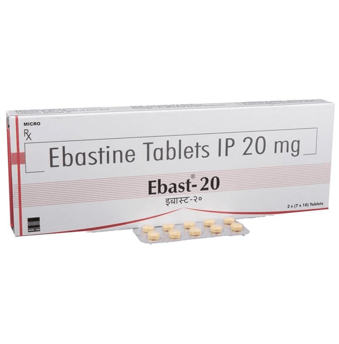 Ebast 20 Tablet – Ebastine (20mg) 20 mg by Micro Labs Ltd — photo 1 of 6