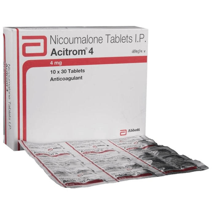 Acitrom 4 Tablet – Acenocoumarol (4mg) 4 mg by Abbott — photo 1 of 4