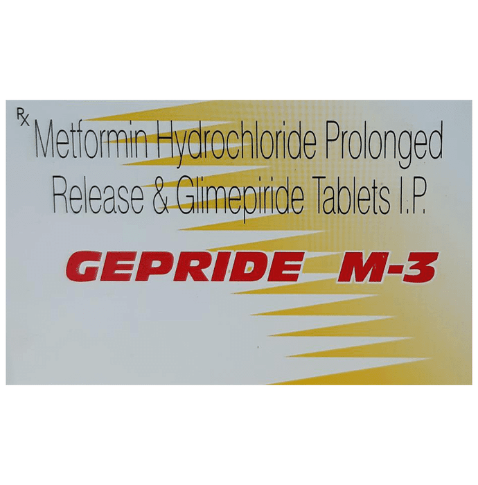Gepride M 3 Tablet PR – Glimepiride (3mg) 3 mg by Medley Pharmaceuticals — photo 1 of 4