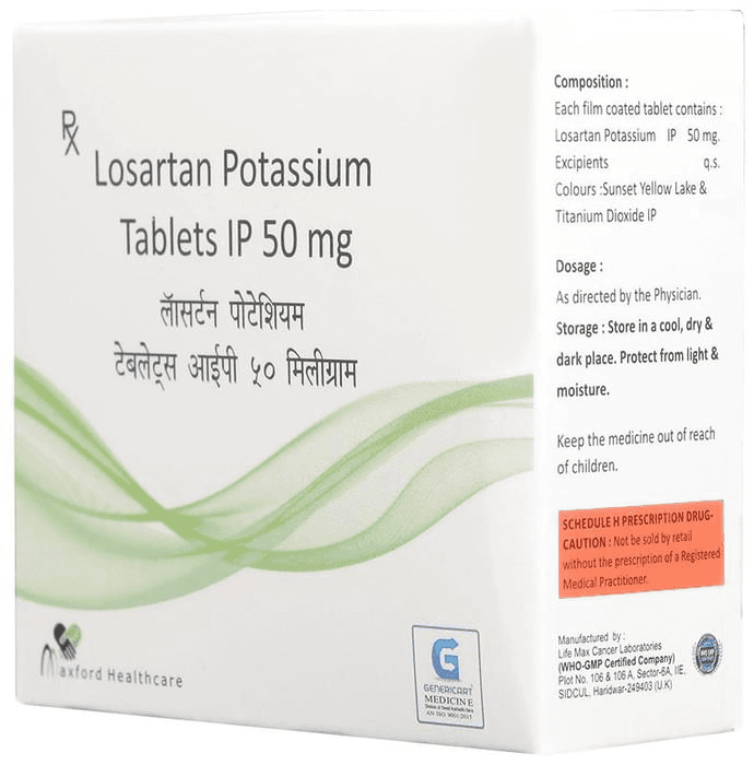 Genericart Losartan Potassium 50mg Tablet – f4012510-bf66-4605-892b-2bc5f83a21b9 by Swast Aushadhi Seva Generic Medicine Store