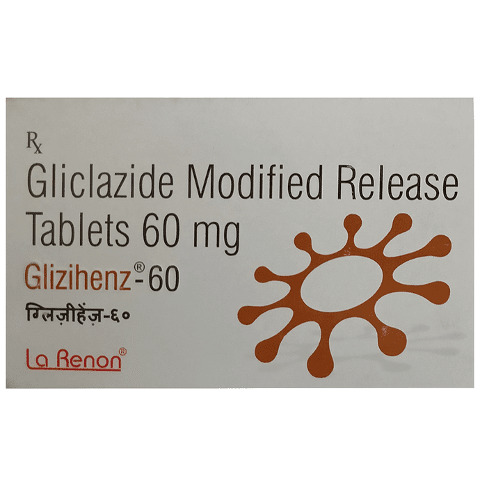 Glizihenz 60mg Tablet – 36b2c07c-010f-4864-b4da-6ad73729bb06 by Medlife Genetics — photo 1 of 4