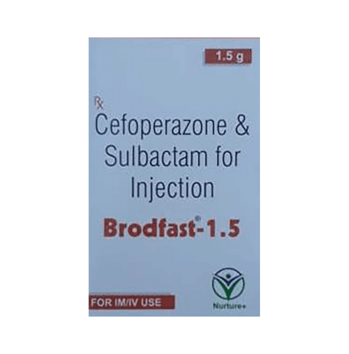 Brodfast 1.5 Injection – Cefoperazone (1000mg) 1.5 mg by Nurtureplus Biotech Private Limited — photo 1 of 6